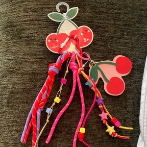 🆕 - ADORABLE Girls Cherry Purse or Backpack Charm Attachment or Keychain